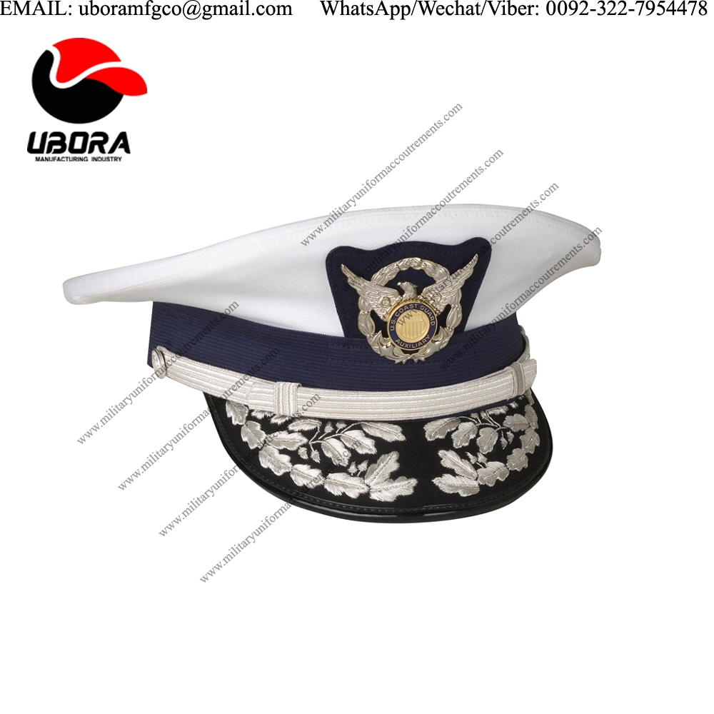 COAST GUARD AUXILIARY ADMIRAL COMPLETE CAP Police officer Peak Caps,Air Force General Parade Soviet 